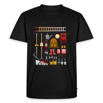 Outil de jardinage de jardin - T-shirt Premium bio Homme - noir - Devant - Nico (187cm)