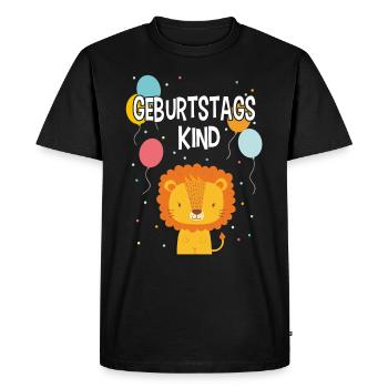 Anniversaire anniversaire Lion Lion - T-shirt Premium bio Homme - noir - Devant - Nico (187cm)