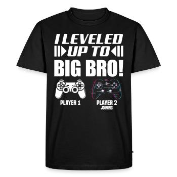 I Leveled Up To Big Bro! I'm going to be big brother - Men's Premium Organic T-Shirt - black - Front - Nico (187cm)