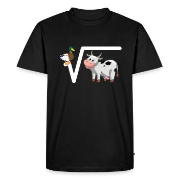 Cadeau de jeu de mots de professeur de mathématiques - T-shirt Premium bio Homme - noir - Devant - Nico (187cm)