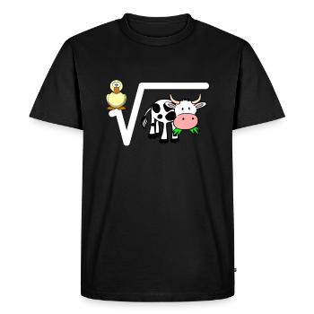 Cadeau de jeu de mots de professeur de mathématiques - T-shirt Premium bio Homme - noir - Devant - Nico (187cm)