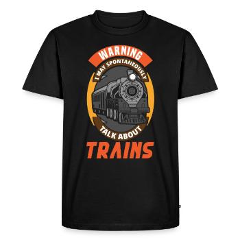 Train train lover trains train driver train driver - Men's Premium Organic T-Shirt - black - Front - Nico (187cm)