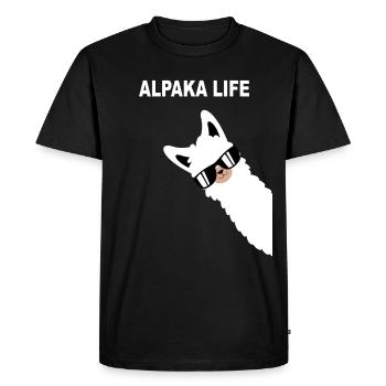 Style alpaga drôle de conception d'alpaga disant - T-shirt Premium bio Homme - noir - Devant - Nico (187cm)