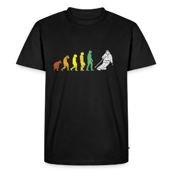 Idée cadeau ski skieur ski sports d'hiver - T-shirt Premium bio Homme - noir - Devant - Nico (187cm)