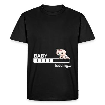 Bébé loaging la progéniture grossesse cadeau - T-shirt Premium bio Homme - noir - Devant - Nico (187cm)