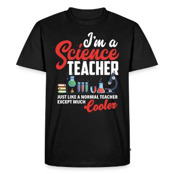Cadeau drôle de professeur de chimie des sciences - T-shirt Premium bio Homme - noir - Devant - Nico (187cm)