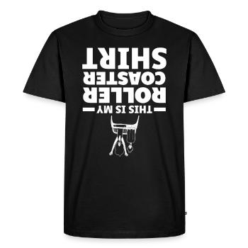 Parc à thème amusant pour les amoureux des montagnes russes - T-shirt Premium bio Homme - noir - Devant - Nico (187cm)