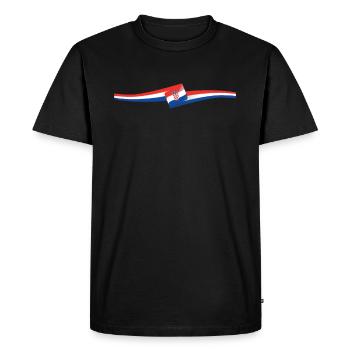 Croatia coat of arms Croatia flag colors gift - Men's Premium Organic T-Shirt - black - Front - Nico (187cm)