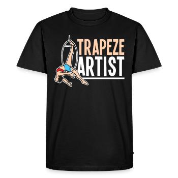 Costume d'anniversaire de cirque trapéziste Vintage - T-shirt Premium bio Homme - noir - Devant - Nico (187cm)