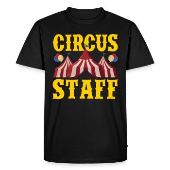 Costume d'anniversaire de cirque Vintage Staff Circus - T-shirt Premium bio Homme - noir - Devant - Nico (187cm)