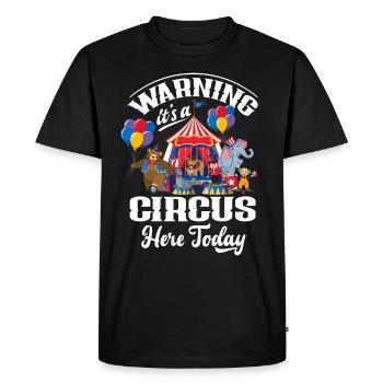 Déguisement de fête à thème cirque anniversaire enfant cirque - T-shirt Premium bio Homme - noir - Devant - Nico (187cm)