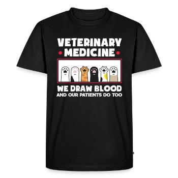 Funny vet nurse gift - Men's Premium Organic T-Shirt - black - Front - Nico (187cm)