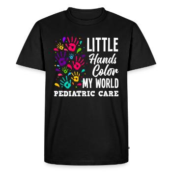 Infirmière infirmière pédiatrique - T-shirt Premium bio Homme - noir - Devant - Nico (187cm)