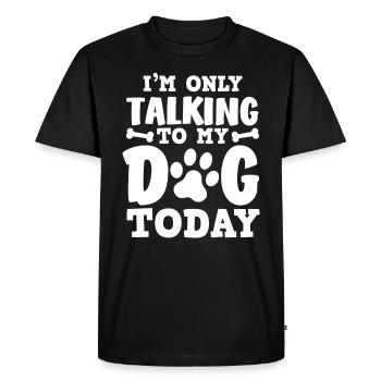 Propriétaire de chien, amoureux des chiens, amoureux des chiens - T-shirt Premium bio Homme - noir - Devant - Nico (187cm)