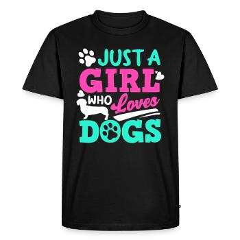 Propriétaire de chien, amoureux des chiens, amoureux des chiens - T-shirt Premium bio Homme - noir - Devant - Nico (187cm)
