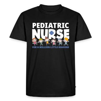 Infirmière infirmière pédiatrique - T-shirt Premium bio Homme - noir - Devant - Nico (187cm)