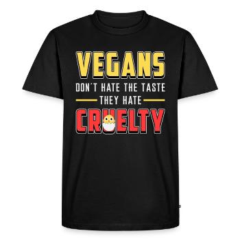 Végétalienne végétalienne végétalienne végétalienne idée cadeau - T-shirt Premium bio Homme - noir - Devant - Nico (187cm)