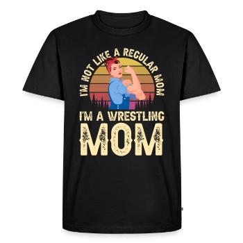 Je ne suis pas comme une maman ordinaire, je suis une maman de lutte - T-shirt Premium bio Homme - noir - Devant - Nico (187cm)