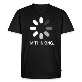 JE SUIS EN TRAIN DE PENSER - T-shirt Premium bio Homme - noir - Devant - Nico (187cm)
