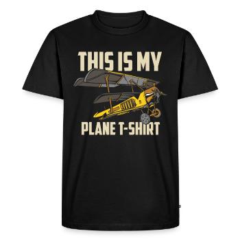 Drôle de pilotes de l’aviation aérienne cadeaux - T-shirt Premium bio Homme - noir - Devant - Nico (187cm)