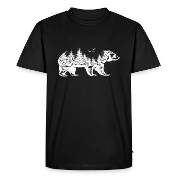Idée cadeau design ours ours pour Noël - T-shirt Premium bio Homme - noir - Devant - Nico (187cm)