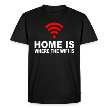 Wireless Wifi Wlan Gamer IT Programmer Gift - Men's Premium Organic T-Shirt - black - Front - Nico (187cm)