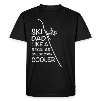 SKI DAD Skier Downhill Winter Sports Skiers - Men's Premium Organic T-Shirt - black - Front - Nico (187cm)