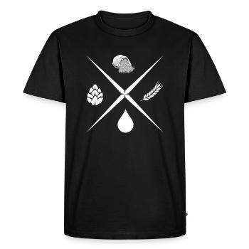 Drôle de dictons de bière buveur de bière amateur de bière - T-shirt Premium bio Homme - noir - Devant - Nico (187cm)