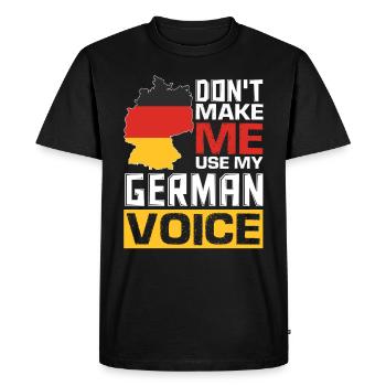 Citations allemandes drôles allemand parlant allemand - T-shirt Premium bio Homme - noir - Devant - Nico (187cm)