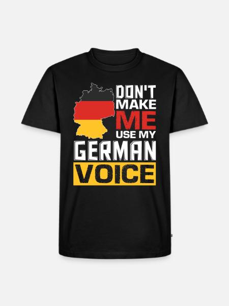 Grappige Duitse citaten Duits sprekend Duits - Mannen Premium Bio T-shirt - zwart
