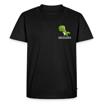 Rotwein Dinosaurier Wein Vinosaurier Dino Geschenk - Männer Premium Bio T-Shirt - Schwarz - Vorne - Nico (187cm)