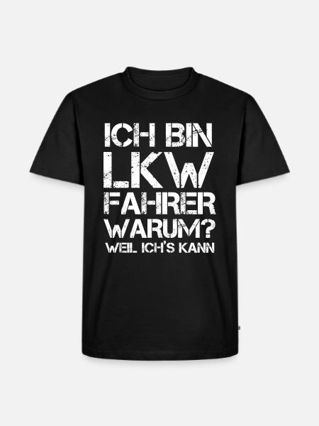 Trucker - Männer Premium Bio T-Shirt - Schwarz