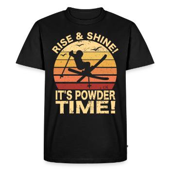 Skier freestyle skiing winter sports skiing saying - Men's Premium Organic T-Shirt - black - Front - Nico (187cm)