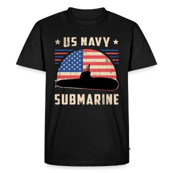 U Bateau U-U-marine Marine Marine Marine cadeau - T-shirt Premium bio Homme - noir - Devant - Nico (187cm)