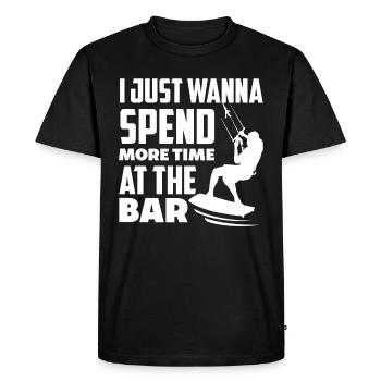 Kitesurf Drôle de Kitesurf Kiteboarding Kitesurfing - T-shirt Premium bio Homme - noir - Devant - Nico (187cm)
