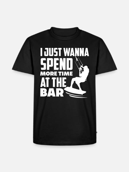 Funny kitesurfer kiteboarding kitesurfing kiting - Men's Premium Organic T-Shirt - black