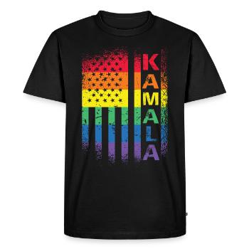 Kamala America flag Kamala USA flag - Men's Premium Organic T-Shirt - black - Front - Nico (187cm)