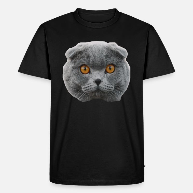 Katze - Männer Premium Bio T-Shirt - Schwarz