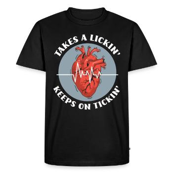 Heart Attack Bypass Surgery Heart Surgery Heart Surgery - Men's Premium Organic T-Shirt - black - Front - Nico (187cm)