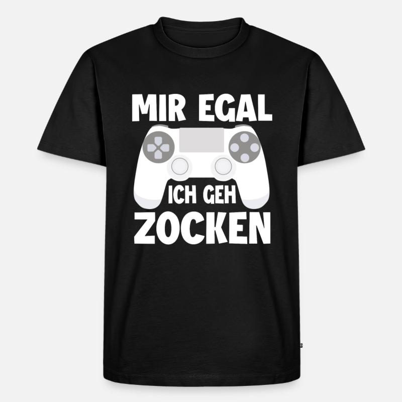 Zocken - Männer Premium Bio T-Shirt - Schwarz