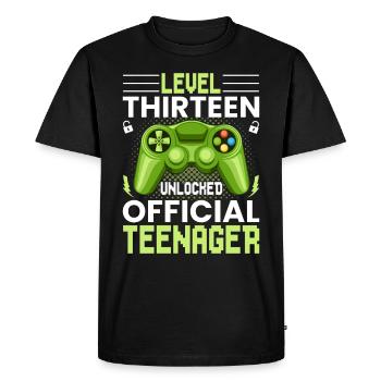 13ème anniversaire garçons adolescents d’anniversaire gamer - T-shirt Premium bio Homme - noir - Devant - Nico (187cm)