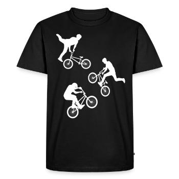 BMX vélo BMX cadeau de conducteur - T-shirt Premium bio Homme - noir - Devant - Nico (187cm)