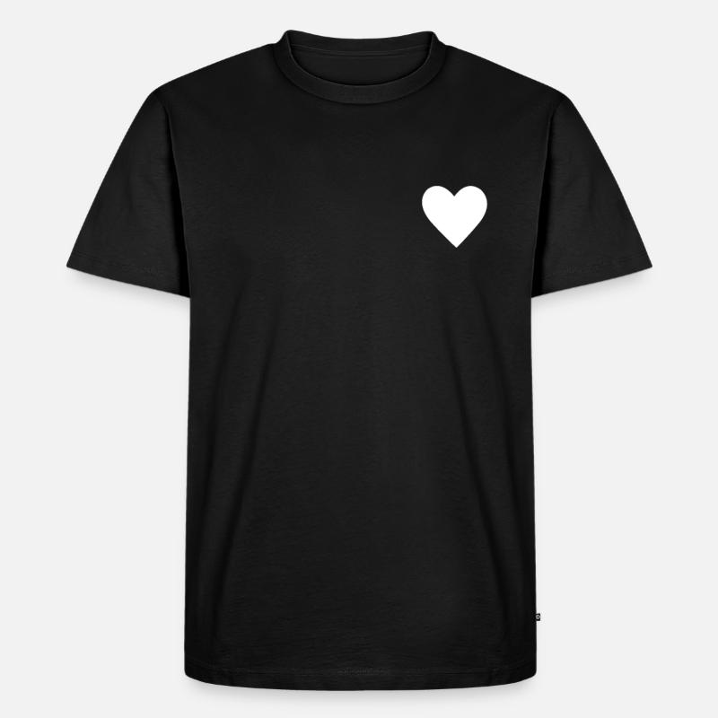 Herz Herzchen - Männer Premium Bio T-Shirt - Schwarz