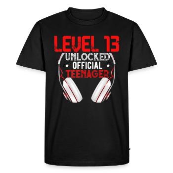13. Geburtstag Jungen Teenager Geburtstag Gamer - Männer Premium Bio T-Shirt - Schwarz - Vorne - Nico (187cm)