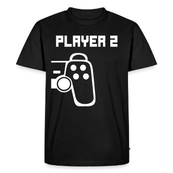 Gamer Player 2 Partner Gaming Cadeau - T-shirt Premium bio Homme - noir - Devant - Nico (187cm)