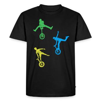 Monocycle - T-shirt Premium bio Homme - noir - Devant - Nico (187cm)