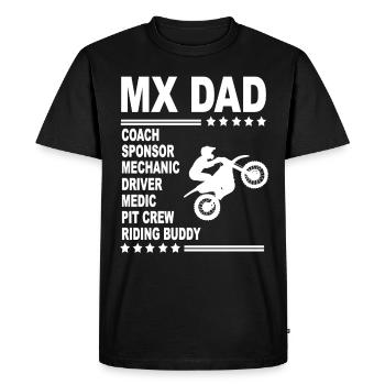 MX DAD Motocross Supercross Dirtbike Dad Gift - Men's Premium Organic T-Shirt - black - Front - Nico (187cm)
