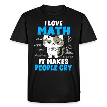 Mathematics Students Math Teacher Cats Gift - Men's Premium Organic T-Shirt - black - Front - Nico (187cm)