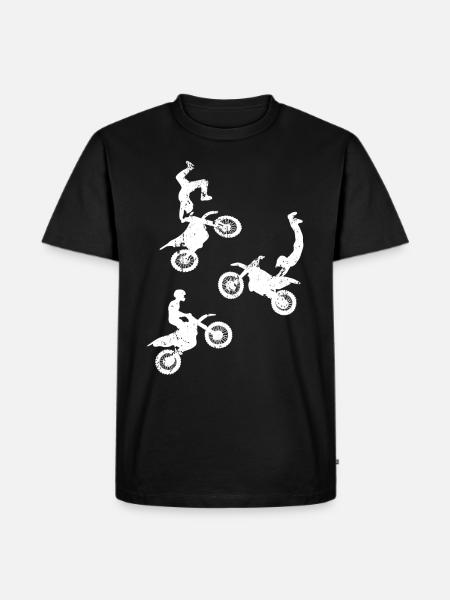 Motocross Dirt Bike Børn - Herre Premium økologisk T-shirt - sort