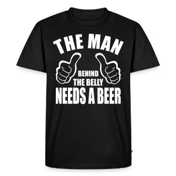 Bière Proverbes Buveurs de bière Drôle plaisir cadeau - T-shirt Premium bio Homme - noir - Devant - Nico (187cm)